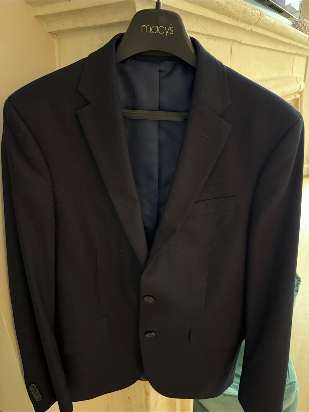 Kenneth Cole Reaction Men's Dark Navy Two-Button Blazer